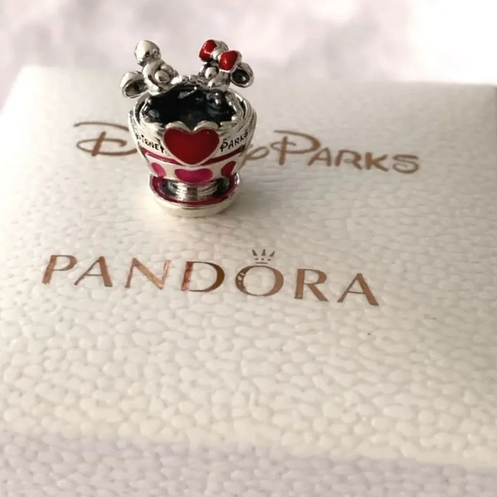 NWOT Mickey Mouse & Minnie Mouse Teacup Disney Parks x Pandora FIT Silver Charm
